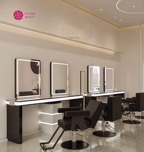 Espejos de Salón Estándar Europeo Yicheng Beauty, Espejos de Barbería, Conjunto de Equipamiento para <span class=keywords><strong>Peluquería</strong></span>, Muebles de Fabricación Profesional - Product Image 6