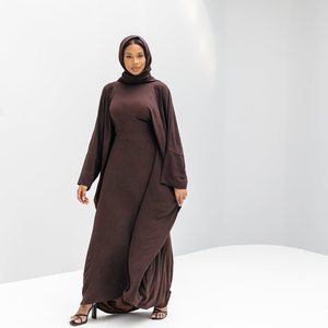 Modest Islamic Abaya <strong>Kaftan</strong> Abaya Islamic Clothing Long Sleeve Dress Abaya batwing Sleeves Dress Plain Luxury <strong>Kaftans</strong> - Product Image 4