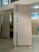 Wooden Door Smooth Surface Solid Wood Exterior Door Scratch Resistant Easy Clean for Modern Home