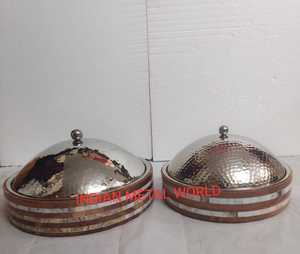 Cazuela de madera y acero inoxidable de primera calidad, plato para servir comida, diseño de tendencia, olla caliente para bodas y eventos - Product Image 6