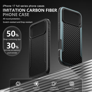 Nouvelle conception pour iPhone 17 17 Pro 17 Pro Max 17 Air étui à motif en Fiber de carbone magnétique antichoc anti-chute étui de téléphone portable - Product Image 5