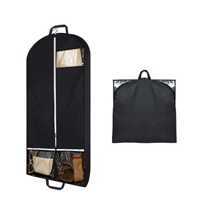 Sac de voyage pliable de haute qualité pour vêtements, 43x24 pouces, avec deux poignées, grande poche inférieure en PVC, fermeture éclair recouverte, non tissé, résistant à l'humidité - Product Image 1