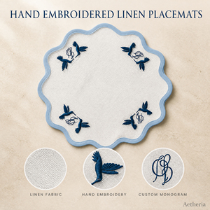 Serviettes en lin pur de 20 pouces à bord ondulé personnalisées, de haute qualité, festonnées, pour mariage, en lin européen, vente en gros - Product Image 4
