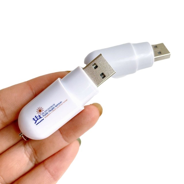 Plastic Pill Shape USB Flash Drive Custom Colorful Logo Printing for Promotional Event
