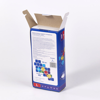 Boîte à fermeture automatique avec fenêtre, motif texte russe bleu, pour 100 gants de travail en nitrile jetables sans poudre, emballage de sécurité