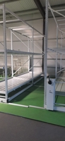 Grande table de culture mobile intérieure en alliage d'aluminium avec rail en V et banc roulant pour serre hydroponique