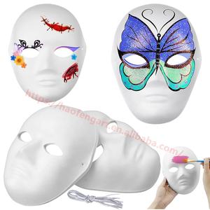 DIY Vollgesichtsmasken aus Papierfasern, weiß, bemalbar, Blanko-Maske, Maskerade, Halloween-Party, Vollgesichtsmasken - Product Image 5
