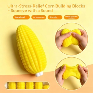ของเล่นบีบคลายเครียดรูปข้าวโพดยาง บีบแล้วมีเสียงดัง - Product Image 3