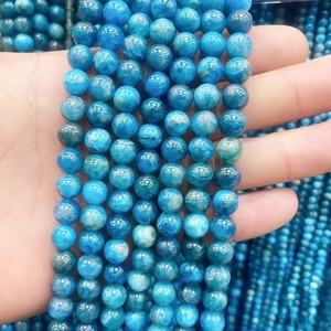 Perles de pierre naturelle perles d'<span class=keywords><strong>apatite</strong></span> <span class=keywords><strong>bleue</strong></span> cristal d'énergie pierre précieuse de puissance de guérison pour la fabrication de bijoux bracelet à bricoler soi-même collier - Product Image 3