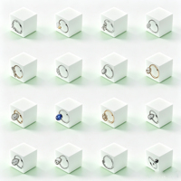 Bague Couronne Ailes d'Ange en Argent 925 avec Pierre Œuf de Pigeon pour Femme, Idéale comme Cadeau de Fête ou Bijou de Célébration