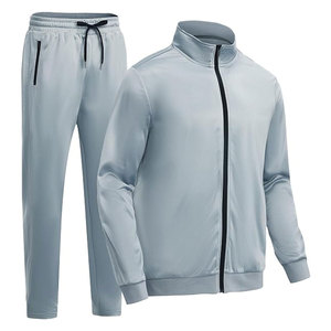 Conjunto de chándal para hombre, informal, con chaqueta de manga larga y pantalones deportivos a juego para actividades al aire libre, chándal para hombre - Product Image 4