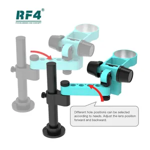 RF4 76mm bras <span class=keywords><strong>articulé</strong></span> Microscope support d'engrenage support de rotation à 360 ° pour téléphones mobiles support de pilier support pour vidéo stéréo - Product Image 5