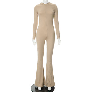 Vanfound <span class=keywords><strong>combinaison</strong></span> <span class=keywords><strong>de</strong></span> luxe taille haute pour femme <span class=keywords><strong>pantalon</strong></span> évasé manches longues conception <span class=keywords><strong>de</strong></span> fille chaude décontracté automne hiver porter pour la fête - Product Image 6