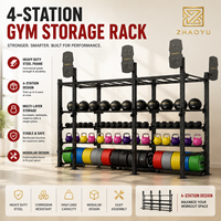 Station d'entraînement fonctionnel ZHAOYU OEM avec rangement pour balles de médecine, kettlebells et poids pour centres de fitness