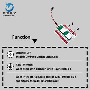 Akıllı aynalar için bir veya üç renk endüktif hareket Radar dokunmatik sensör anahtarı ile High-End 12V 60W LED ışık - Product Image 5