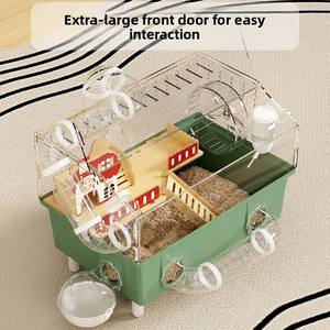 Hamsterler için akrilikten tamamen şeffaf özel ev - büyük ve geniş, altın ipek ayıları için lüks bir villa yuvası - Product Image 3