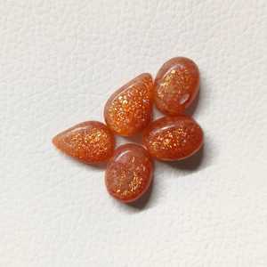Lot de cabochons en pierre de soleil naturelle 32 carats, pierres précieuses lâches faites à la main pour la fabrication de bijoux, exportateur et fabricant en gros d'Inde - Product Image 1