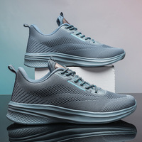 Sepatu Sneakers Pria Ukuran Besar Custom Pabrik 2025, Model Baru, Ringan, Bernapas, untuk Lari dan Olahraga