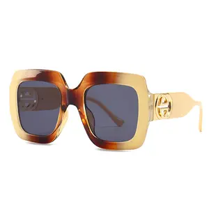 2022 brand new think frames square sun glasses women shades oversized luxury sunglasses wholesale Metal accessories custom logo