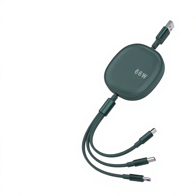 100W Retractable 3 in 1 Charging Cable USB A Micro USB Type C Super Fast Charging Data Transfer Phone Cord Wholesale