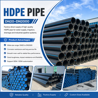 Tuyau droit en PE100 HDPE résistant aux basses températures, durable, pour système d'alimentation en eau et d'évacuation, avec soudage par fusion bout à bout