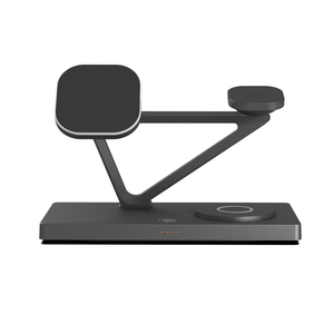 Regalos de negocios promocionales 5 en 1 Cargador inalámbrico 15W Fuerte magnético para iPhone para relojes <span class=keywords><strong>Samsung</strong></span> Estación de carga con luz - Product Image 1