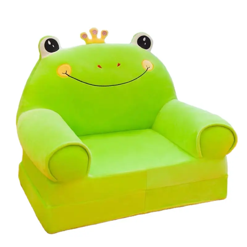 China Factory Cartoon Frosch Design Tierform Plüsch Kinder Sofa Stuhl