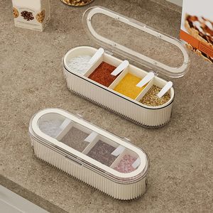 Countertop Transparent <b>Plastic</b> <b>Kitchen</b> Spice Tray Storage Organizer - Product Image 4