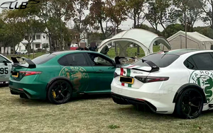 Alerón trasero de fibra de carbono ajustable con tres secciones para Alfa Romeo Giulia estilo <span class=keywords><strong>GTAM</strong></span> con alerón trasero de fibra de carbono ajustable - Product Image 6