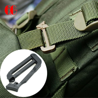 Boucle de sangle en plastique de 25 mm, clips de connexion Molle de 1 pouce, clips de verrouillage à extrémité ouverte, glissières à trois glissières pour boucle de sangle, clips de sac à dos