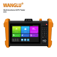 WANGLU Testeur de vidéosurveillance multifonction 7 pouces IPS Écran tactile K15 8K HD Test de caméra avec testeur de câble UTP et contrôle PTZ