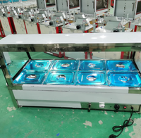 8 Casseroles Commercial Food Warmer Display Showcase Bain Marie électrique à vendre Buffet Display