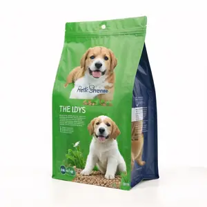 Composite de nourriture pour chat nourriture pour chien personnalisée avec fermeture à glissière sac d'emballage alimentaire à joint à huit côtés