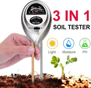 Argent 3 en 1 jardinage plante <span class=keywords><strong>pot</strong></span> <span class=keywords><strong>de</strong></span> fleurs <span class=keywords><strong>testeur</strong></span> sol humidimètre/PH mètre/Illuminance mètre - Product Image 3