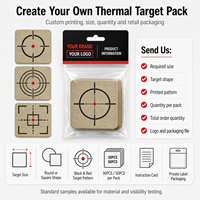 Autocollants de cible thermique réactifs personnalisés, lot de 30, cibles de tir visibles à la chaleur pour l'étalonnage des viseurs thermiques