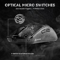 Souris de jeu sans fil tri-mode ATTACK SHARK R11ULTRA, coque en fibre de carbone, PAW3950MAX, 42000 DPI, taux de polling 8000 Hz, ultra-légère 49 g