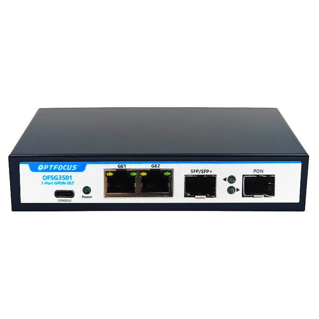 New Arrival SFP+ Mini 1 Port GPON OLT Metal Single Port