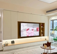 Meuble TV de style moderne en bois massif de luxe pour salon et chambre à coucher, réglable