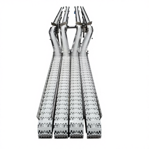 Paslanmaz Çelik Esnek Zincir Plaka Konveyör Sistemi, Yüksek Sıcaklığa Dayanıklı, Gıda Endüstrisi Paketlemeleri İçin Uygundur - Product Image 1