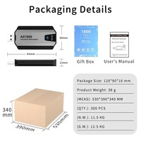 Adaptador WiFi 6 USB AX1800, Dongle WiFi de Doble Banda 2.4G/5G para PC de Escritorio, Receptor de Red Inalámbrica Compatible con Windows 11/10