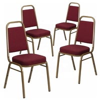 Chaises de banquet d'hôtel en métal doré, vente en gros, haute qualité, luxe, empilables, design moderne pour salon, chaise d'invité de restaurant