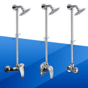 Ensemble de <span class=keywords><strong>douche</strong></span> pour hammam public avec robinet en céramique, mitigeur mural à poignée unique, jet de pluie, barre coulissante, 2 trous, pour hôtel, école, <span class=keywords><strong>piscine</strong></span> - Product Image 2