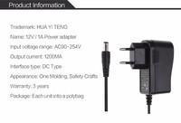 Adaptateur secteur DC en gros pour usine, prise UE, sortie 5V 9V 12V 24W 2.4A 12V pour bande LED, pour caméra