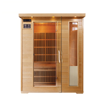Cabine de sauna en bois massif personnalisable, élégante, pour la maison, le spa, les loisirs commerciaux