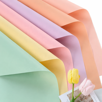 Papier d'emballage floral imperméable Ouya pour boutique de fleurs, 58*58cm, finition mate, pour bouquets de fleurs fraîches, vente en gros