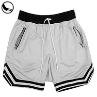 Shorts de basketball en polyester rose à fermeture éclair, personnalisables, rétro, de haute qualité, pour hommes, filles, femmes sexy, équipe, maille 5 pouces, vierges