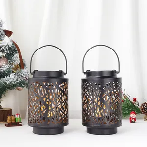 Conjunto de 2 rts suporte de vela de pendurar, com acabamentos de alta qualidade, design de lanterna, para uso de decoração do dia dos namorados