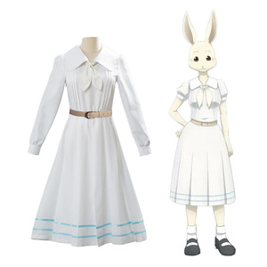 <span class=keywords><strong>Costume</strong></span> Cosplay di Haru da Beastars per Donne, Uniforme JK da Coniglietta Bianca, Abito <span class=keywords><strong>Bianco</strong></span> per Feste di Halloween - Product Image 1