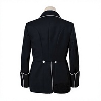 Blazer uniforme formel d'hiver pour homme en laine noir croisé, revers contrastant, imperméable, réversible, coupe-vent, pour scène