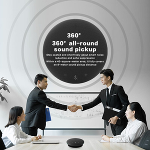 USB BT omnidirezionale microfono a condensatore vivavoce ufficio Wireless funzione di cancellazione del rumore Video conferenza in plastica - Product Image 4